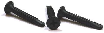 #7 x 1 5/8' Self-Drilling Drywall Screws/Phillips/Bugle Head/Steel/Black Phos / 5,000 Pc. Carton