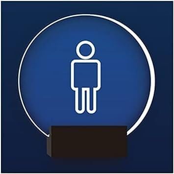 Men's and Women's Restroom Signs Restroom SignRestroom LED Signs, Restroom Led Light Sign, Wall Mount Mens Gents Women Bathroom Lighted Sign, White Light, Ideal Bathroom Signs Signs (Color : B) ( Colo