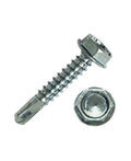 H1424#14 x 1 1/2' Self Drilling Screw Hex Washer Head Zinc Qty 2,000 Box for DIY Real Men