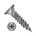 Generic 8-15X1 5/8 Phillips Bugle Head Fine Thread Drywall Screw Black Phosphate - ECS-0826YPG
