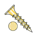 6X1 5/8 Phillips Recess Bugle Head Coarse Thread Drywall Screw Zinc Yellow - ECS-0626CPGY
