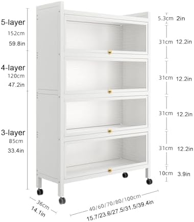 3-Tier Kitchen Pantry Storage Cabinet, Coffee Bar with Drawer & Flip Door, Versatile Space-Saving Organizer, Baker's Rack for Kitchen, 40cm/15.7in Storage Solution
