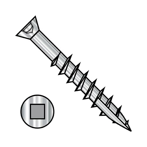 #7 x 1 5/8' Coarse Drywall Screws/Square Drive/Trim Head / 18-8 Stainless Steel/Type 17 Pt / 4000 Pc. Carton