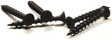 #8 x 1 5/8' Coarse Drywall Screws/Square/Bugle Head/Steel/Black Phos / 2,000 Pc. Carton