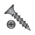 8X1 5/8 Phillips Bugle Head Coarse Thread Drywall Screw Black Phosphate Particle Board - ECS-0826CPG