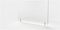 Pemberly Row Plastic Partition Extender, 18' x 36' Frosted White, Thermo-Plastic Panel, Light Diffusion, Screw Mount, Compatible with Square Edge Partitions, Office Privacy Divider