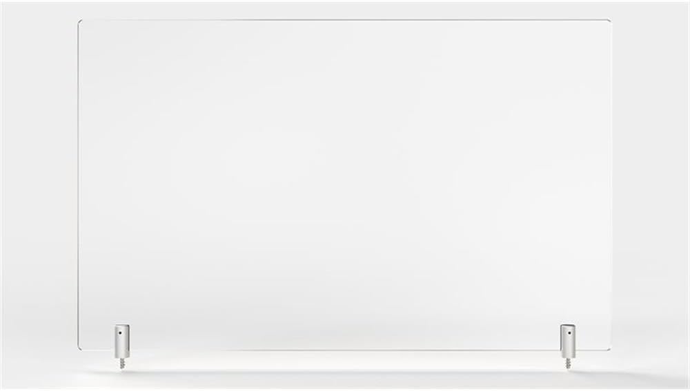 Pemberly Row Plastic Partition Extender, 18' x 36' Frosted White, Thermo-Plastic Panel, Light Diffusion, Screw Mount, Compatible with Square Edge Partitions, Office Privacy Divider