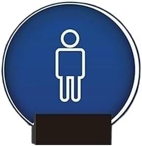 Acrylic Restroom Sign Men's and Women's Restroom Signs, Restroom Led Light Sign, Wall Mount Mens Gents Women Bathroom Lighted Sign, White Light, Ideal Bathroom Signs Signs