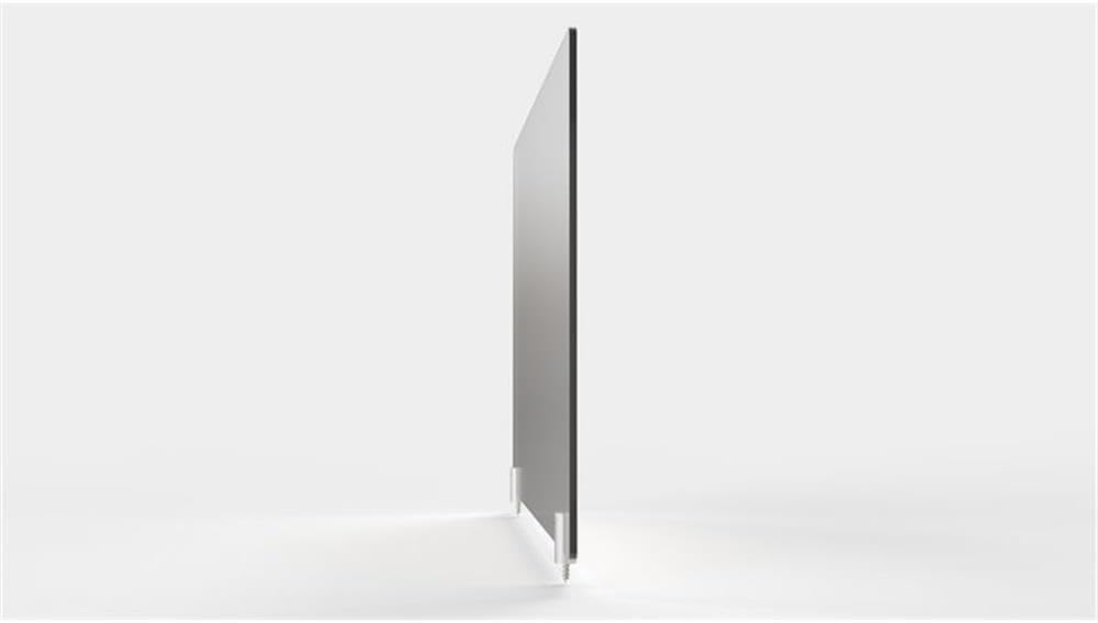 Pemberly Row Plastic Partition Extender, 18' x 36' Frosted White, Thermo-Plastic Panel, Light Diffusion, Screw Mount, Compatible with Square Edge Partitions, Office Privacy Divider