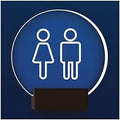 Men's and Women's Restroom Signs Restroom SignRestroom LED Signs, Restroom Led Light Sign, Wall Mount Mens Gents Women Bathroom Lighted Sign, White Light, Ideal Bathroom Signs Signs (Color : B) ( Colo