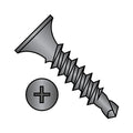 6-20X1 5/8 Phillips Bugle Head Full Thread Self Drilling Drywall Screw Black Phosphate - ECS-0626KPG