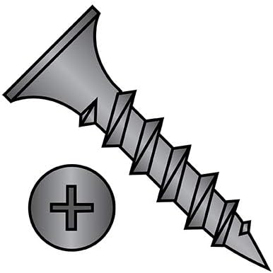 7X1 5/8 Phillips Bugle Head Coarse Thread Drywall Screw Black Phosphate Particle Board (Pack Qty 3,000) BC-0726CPG By Shorpioen