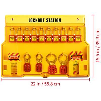 Happybuy 58 PCS Lockout Tagout Kits, Electrical Safety Loto Kit Includes Padlocks, Lockout Station, Hasp, Lockout Tagout Safety Tools for Industrial, Electric Power, Machinery