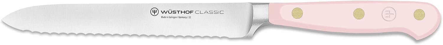 WÜSTHOF Classic Pink Himalayan Salt 5' Serrated Utility Knife