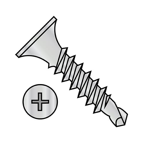 #6 x 1 5/8' Self-Drilling Drywall Screws/Phillips/Bugle Head/Steel/High Corrosion Silver Zinc / 5000 Pc. Carton