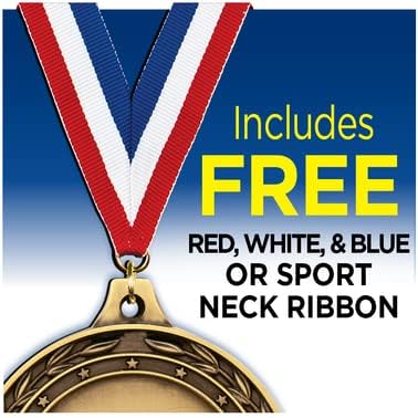 Crown Awards 2.75' Universe Star Soccer Shadow Medal Award, Gold Trophy Medal Prime
