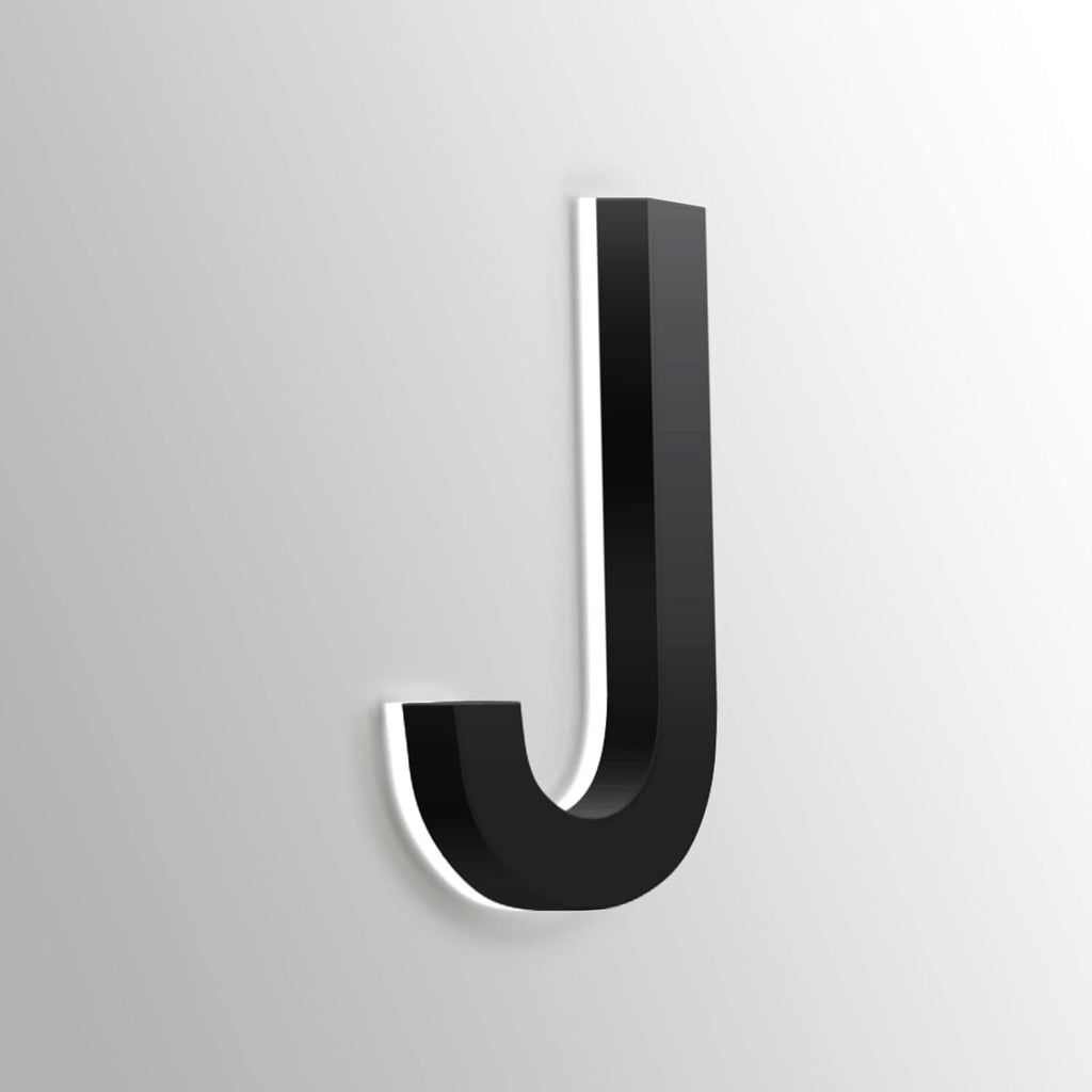 LED Address Numbers, Backlit Illuminated LED House Numbers, Black, Stainless Steel Floatig LED House Number For Outdoor, Lighted Up Address Signs, White Light,16 Inch,W