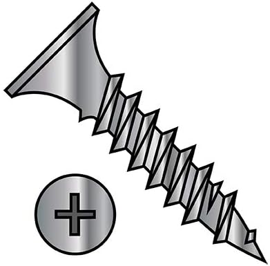 8-15X1 5/8 Phillips Bugle Head Fine Thread Drywall Screw Black Phosphate (Pack Qty 2,000) BC-0826YPG by Shorpioen