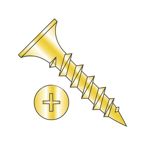 #6 x 1 5/8' Coarse Drywall Screws/Phillips/Bugle Head/Steel/Zinc Yellow (Carton: 5,000 pcs)