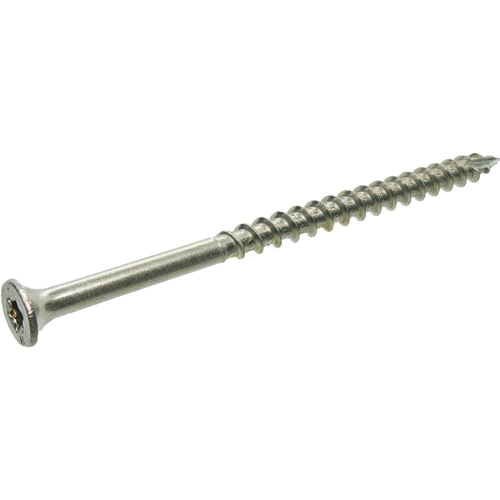Grip-Rite PrimeGuard Max Deck Screws for Outdoor Projects - Bugle Head - Coarse Thread Wood Screws - T25 Star Drive - 305 Stainless Steel - #10 x 3-1/2' - 5 Lb Box - MAXS31210DS3055