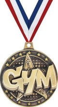 Crown Awards Gold Gymnastics Medals - 2' 3D Gym Star Award Medals with Neck Ribbon