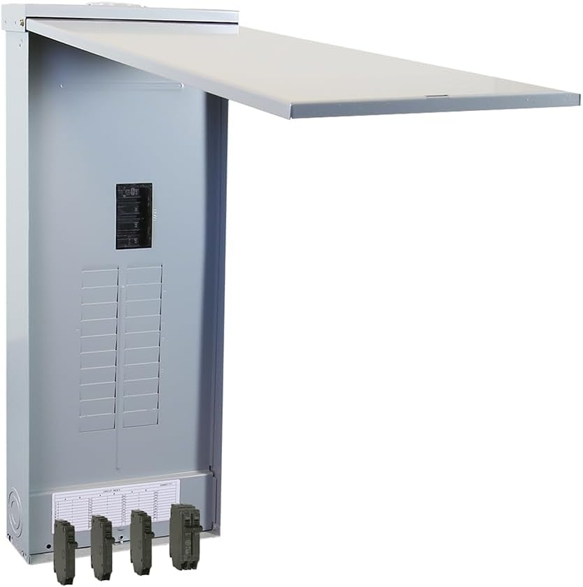 ABB TM2020RCUBK1 200A Main Breaker Load Center • PowerMark Gold Outdoor Panel, 120/240V AC • 20-Space, 40-Circuit Configuration • Includes 3 THQP 20A & 1 THQP 30A Breakers • NEMA 3R Surface Mount