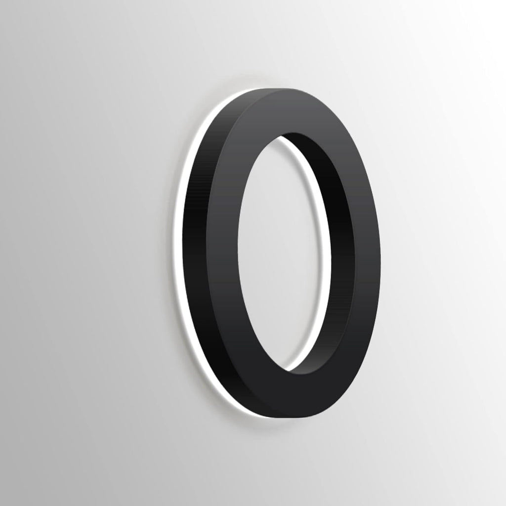 LED Address Numbers, Backlit Illuminated LED House Numbers, Black, Stainless Steel Floatig LED House Number For Outdoor, Lighted Up Address Signs, White Light,14 Inch,W