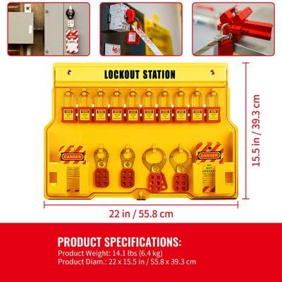 Happybuy 58 PCS Lockout Tagout Kits, Electrical Safety Loto Kit Includes Padlocks, Lockout Station, Hasp, Lockout Tagout Safety Tools for Industrial, Electric Power, Machinery