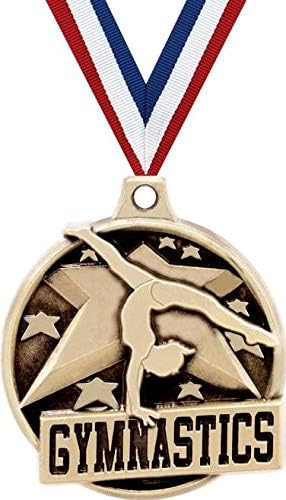 Crown Awards 1.5' Gymnastics Medal - Gold Gymnastics Award Medals