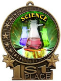 Express Medals 1 to 50 Packs - 3' Science Fair 1st Place Gold Medal with Neck Ribbon Award XMD