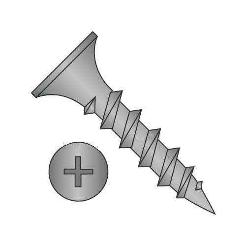 #10 x 1 5/8' Coarse Drywall Screws/Phillips/Bugle Head/Steel/Black Phos (Carton: 1,000 pcs)