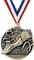 Gold Running Medals - 2' 3D Track Award Medals with Neck Ribbon