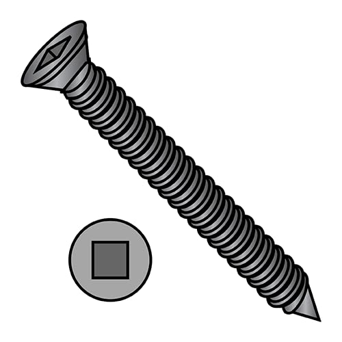 #7 x 1 5/8' Fine Drywall Screws/Square/Trim Head/Steel/Black Phos / 5000 Pc. Carton