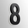 Backlit LED House Number Plaques With Light, 18 Inch Garden Numbers Lighted Address Sign Plate LED Illuminated Address Number Plaques For Outdoor,6