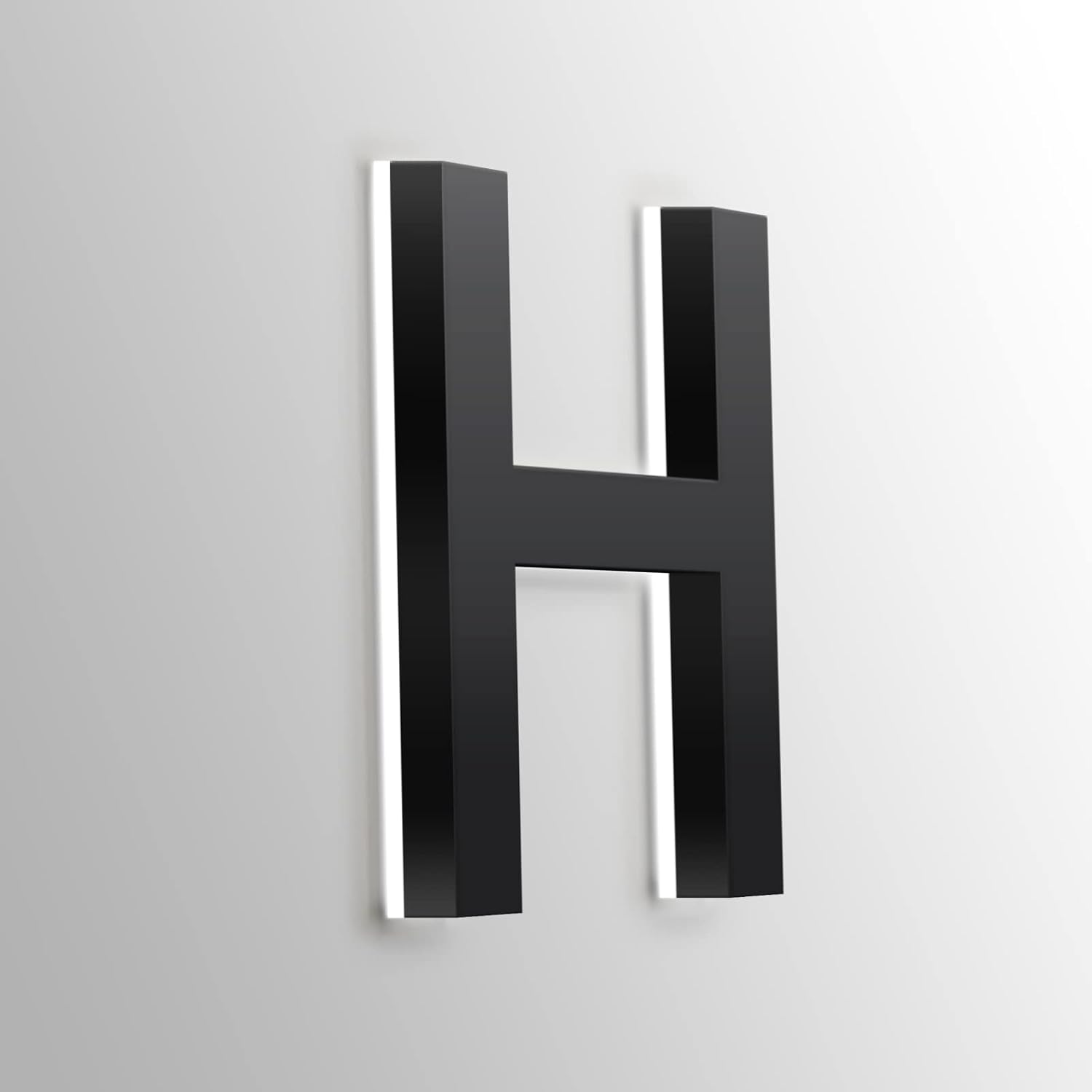 LED House Number, Backlit Lighted LED Home Address Numbers, Stainless Steel Black Illuminated House Number For Outside, Yard, Street, White Light,18 Inch,Z