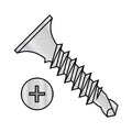 6-20X1 5/8 Phil Bugle Full Thread Self Drill Drywall Screw Zinc Bake 1,000 Hours Salt Spray - ECS-0626KPGHC