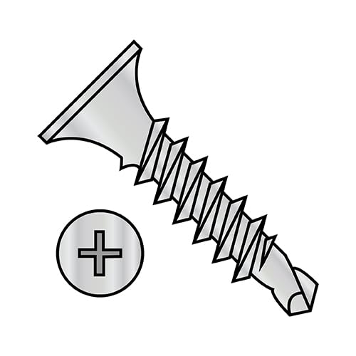 6-20X1 5/8 Phil Bugle Full Thread Self Drill Drywall Screw Zinc Bake 1,000 Hours Salt Spray - ECS-0626KPGHC
