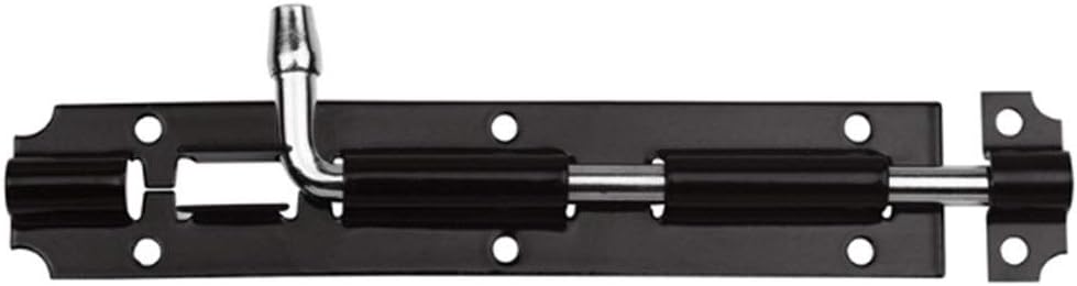 Door Lock 12 Pc 3/4/5 Inch Long Lacquered Door Latch Sliding Lock Barrel Bolt Latch Hardware Hasp Staple Gate Safety Lock Black (Color : 5inch) (5inch)