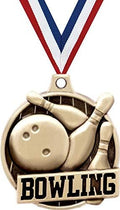 1.5' Bowling Medal - Gold First Place Bowling Award Medals