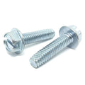 (2500 Pieces) #10-32x1' Slotted Hex Washer Head Type F Thread Cutting Bolts Screws UNF Fine Full Threads Zinc Clear