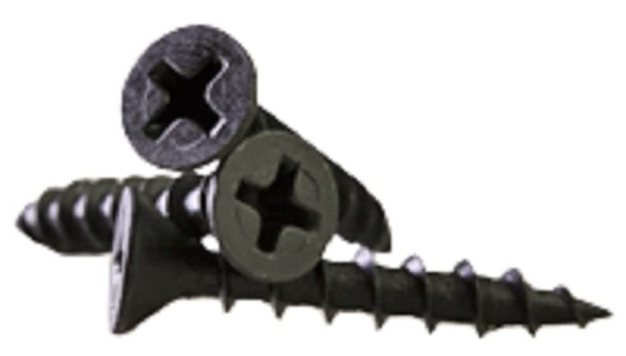 #7 x 1 5/8' Coarse Drywall Screws/Phillips/Bugle Head/Steel/Black Phos (Quantity: 3,000 pcs)