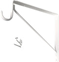 Welded HEAVY DUTY Closet Rod & Shelf Support Bracket | White | 20 Pack