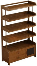 Bakers Rack Microwave Stand - Multi-Layer Storage with Magnetic Door, Double Drawer Design, 150 Catty Load Capacity, Ideal for Kitchen and Living Room