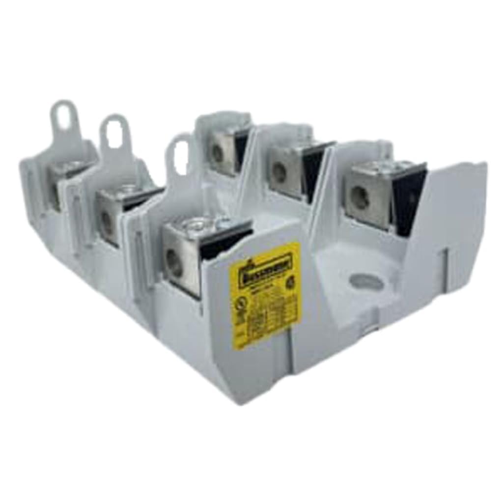 Open Fuse Block, 70 to 100A Amp Range, 600V AC/DC Volt Rating, 3 Poles, Box Lug - 1 Each