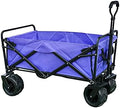Folding Wagon Outdoor Folding Utility Wagon Folding Utility Wagon Cart, Outdoor Camping Trolley with Wide All Terrain Wheels, Load-Bearing 100kg / 220lbs, for Sports, Sho