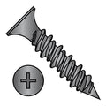 8X1 5/8 Phillips Bugle Head Hi Low Drywall Screw Black Phosphate - ECS-0826HPG