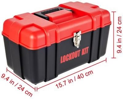 Happybuy 43 PCS Lockout Tagout Kits, Electrical Safety Loto Kit Includes Padlocks, 5 Kinds of Lockouts, Hasps, Lockout Safety Tools for Electrical Risk Removal in Industrial, Machinery