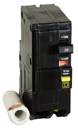 Square D by Schneider Electric QO220GFICP QO Qwik-Gard 20-Amp Two-Pole GFCI Breaker by Square D by Schneider Electric