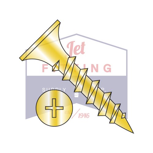 #6 x 1 5/8' Coarse Drywall Screws/Phillips/Bugle Head/Steel/Zinc Yellow (Quantity: 5,000 pcs)