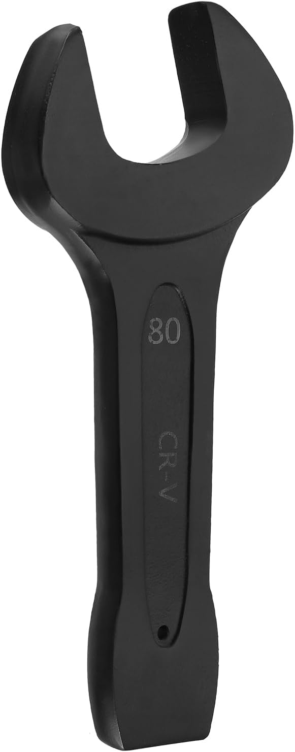 HARFINGTON Open End Striking Wrench 80mm Metric CR-V Steel Single Open Spanner Baking Paint U Shape Head Wrench Hand Tool for Mechanical Automotive Repair
